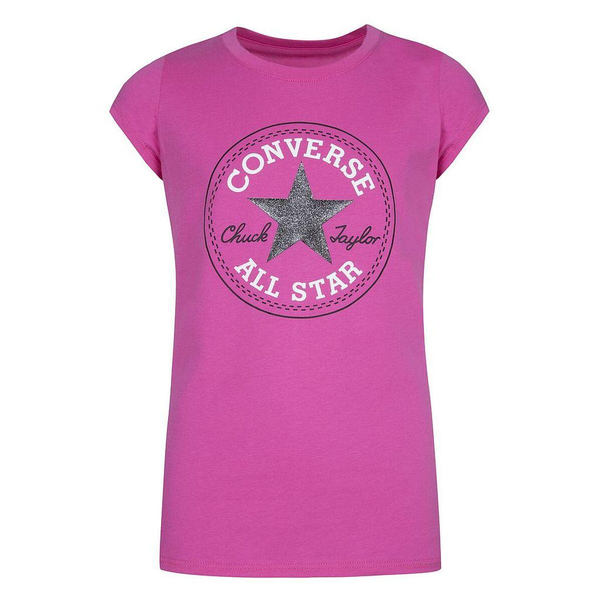 Converse CHUCK PATCH TEE kortærmet T-shirt til piger, pink - 14 år