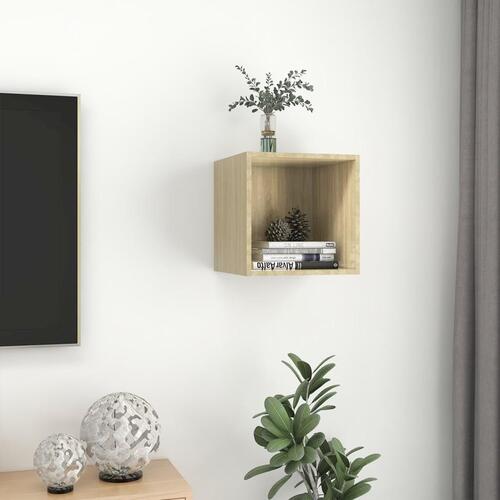 Vægskab 37x37x37 cm konstrueret træ sonoma-eg