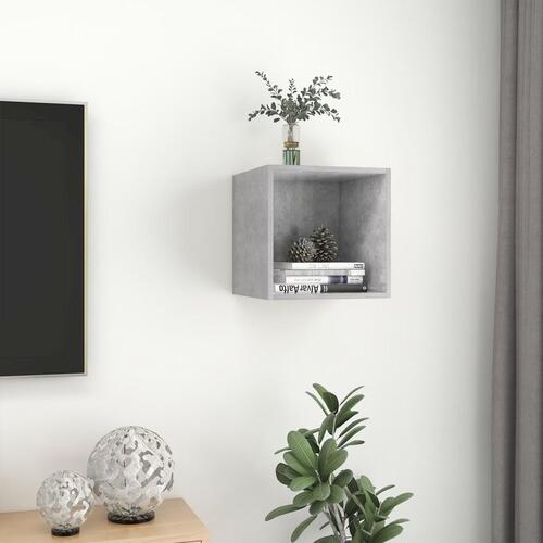 Vægskab 37x37x37 cm konstrueret træ betongrå
