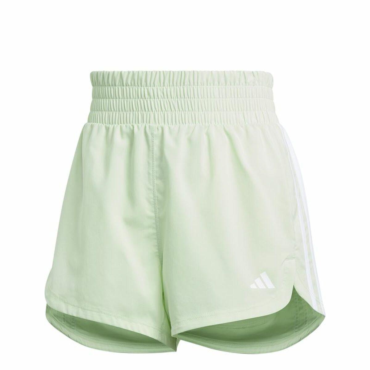 Adidas Essentials Pacer Woven High dame shorts - lysegrøn (XS)