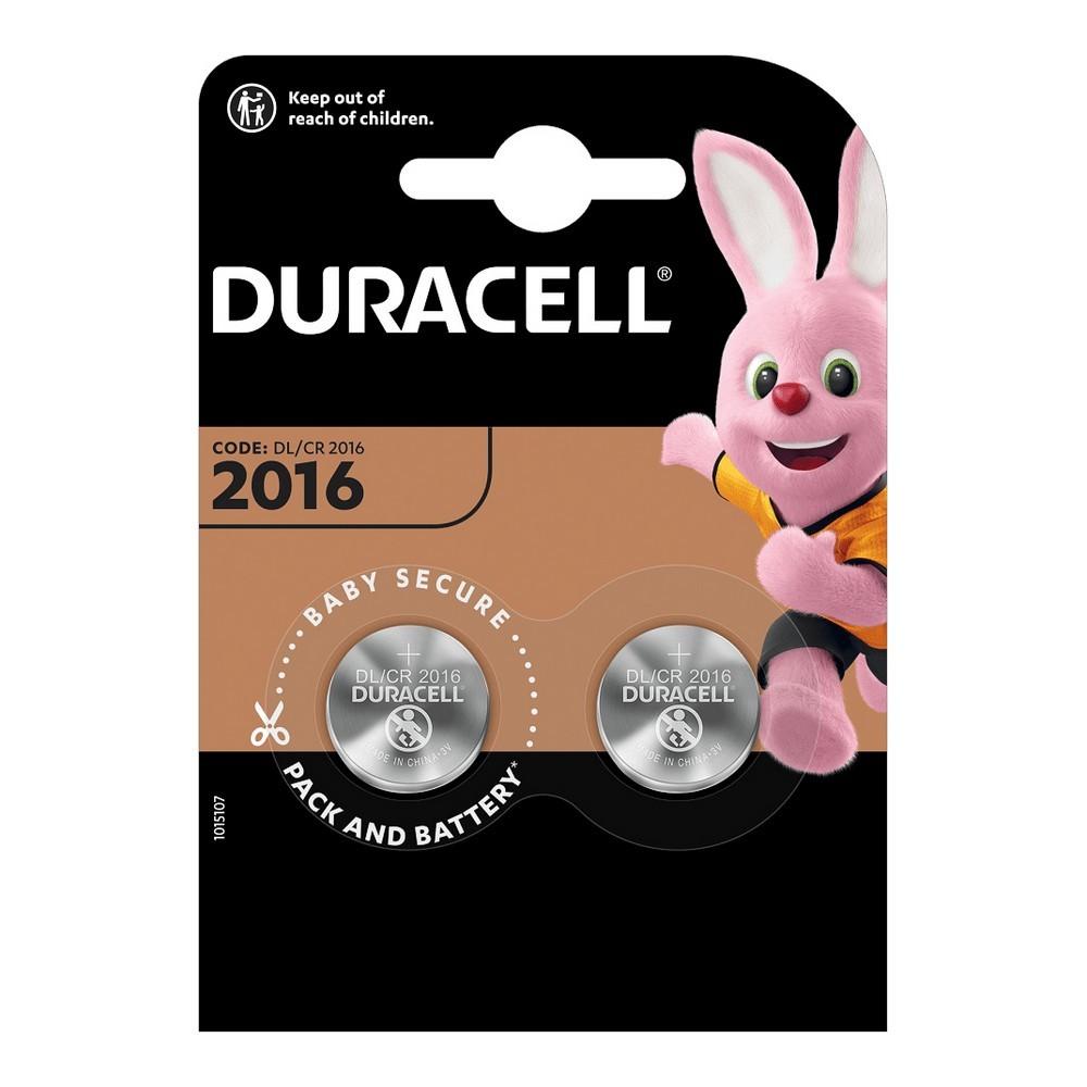 Lithium knapcellebatterier DL/CR2016 DURACELL 3V (2 uds)