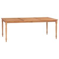 Batavia-bord 200x100x75 cm massivt teaktræ