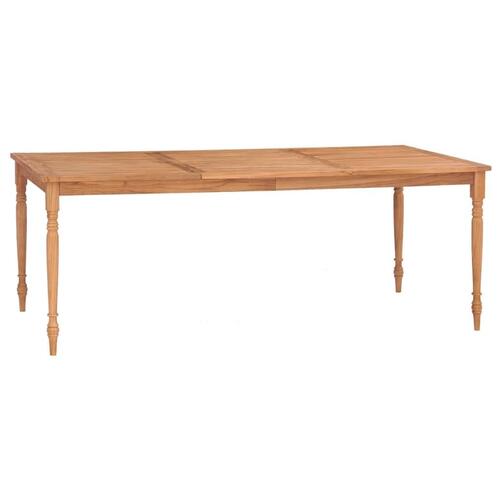 Batavia-bord 200x100x75 cm massivt teaktræ