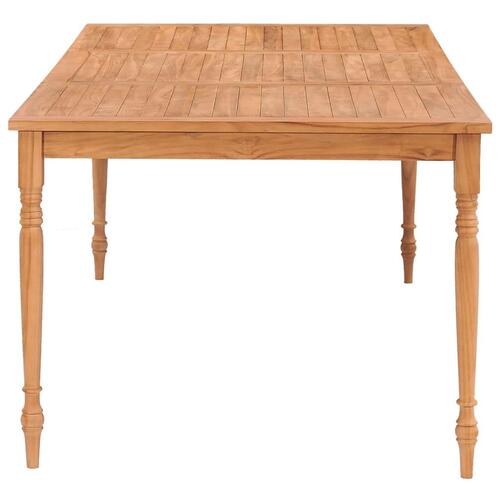 Batavia-bord 200x100x75 cm massivt teaktræ