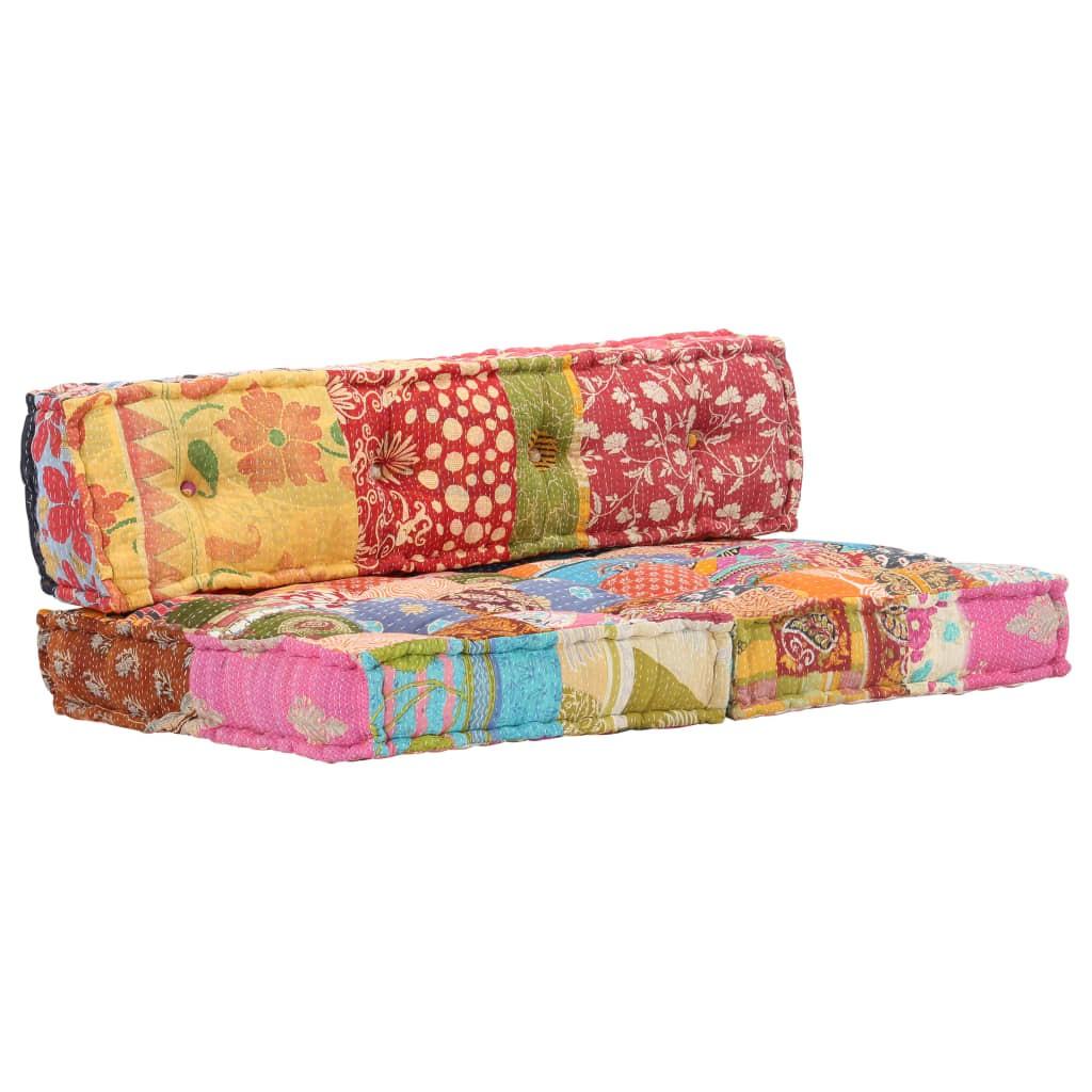 Puf med patchwork stof