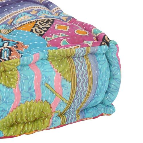 Puf med patchwork stof