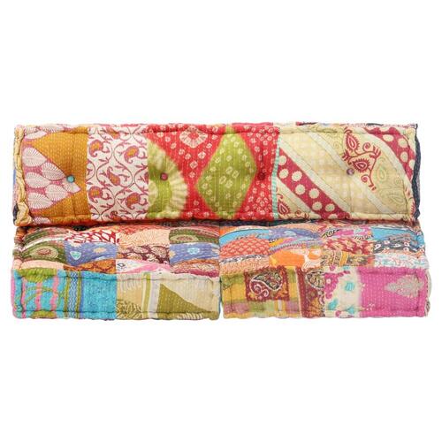 Puf med patchwork stof