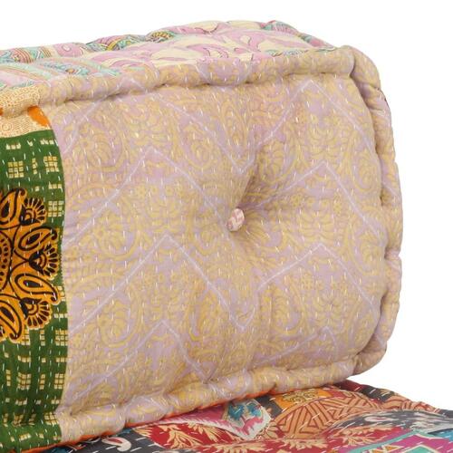 Puf med patchwork stof