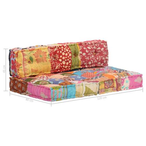 Puf med patchwork stof