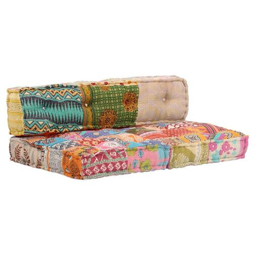 Puf med patchwork stof