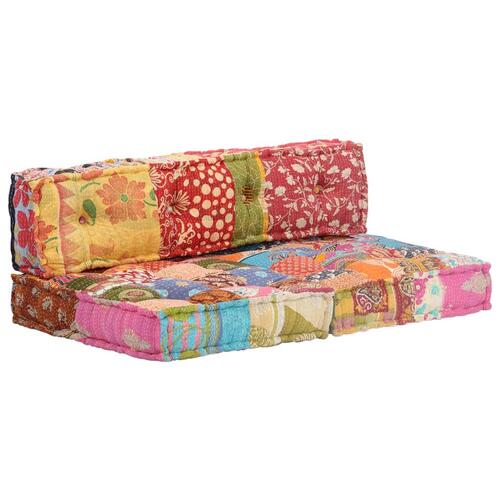 Puf med patchwork stof