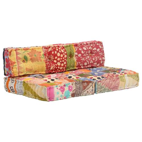 Puf med patchwork stof