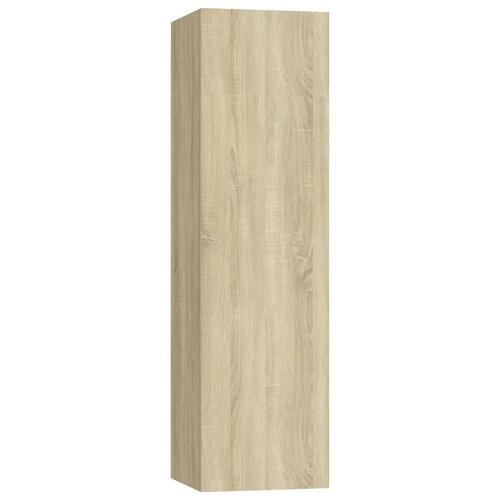 Tv-bord 30,5x30x110 cm konstrueret træ sonoma-eg