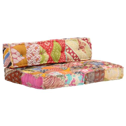 Puf med patchwork stof