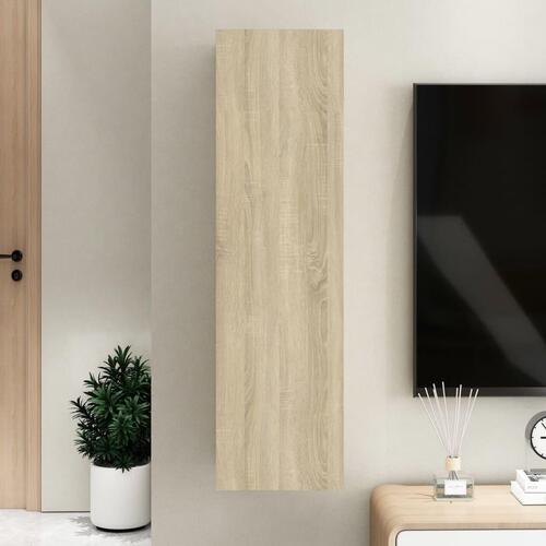 Tv-bord 30,5x30x110 cm konstrueret træ sonoma-eg