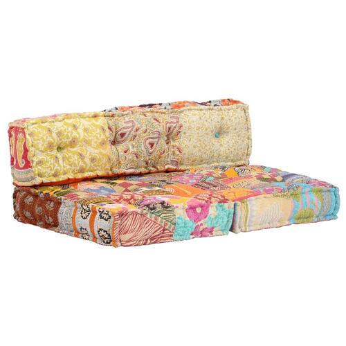 Puf med patchwork stof