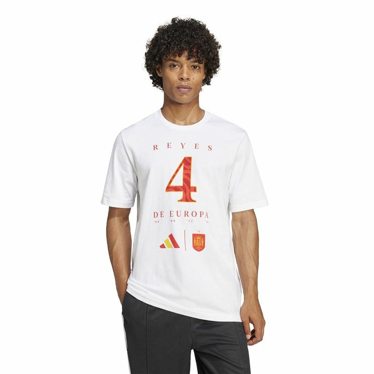 Adidas España Campeones de Europa T-shirt til mænd, hvid - M
