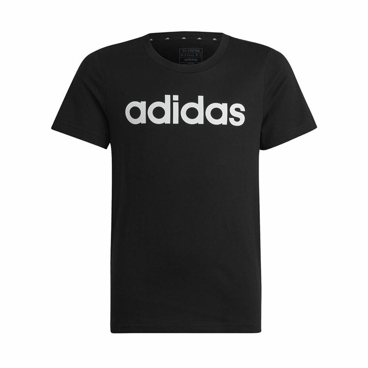 Adidas børne T-shirt Essentials Linear, sort - 9-10 år