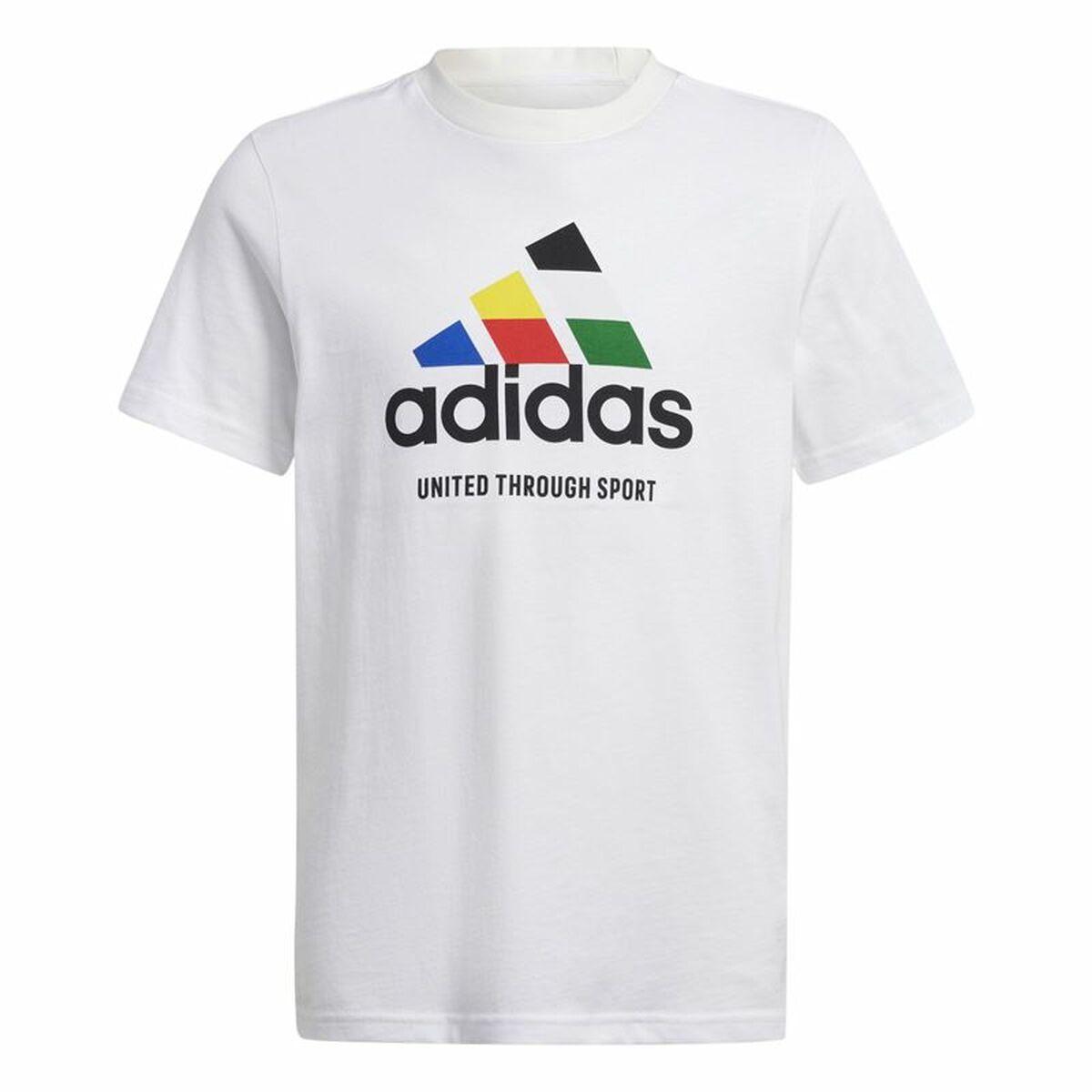 Adidas Nations kortærmet T-shirt til børn - Hvid (7-8 år)
