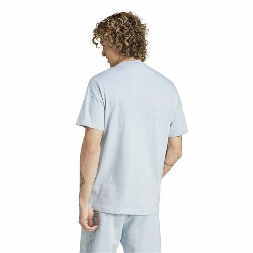 Kortærmet T-shirt til Mænd Adidas All Szn Graphic Blå L
