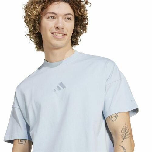 Kortærmet T-shirt til Mænd Adidas All Szn Graphic Blå L