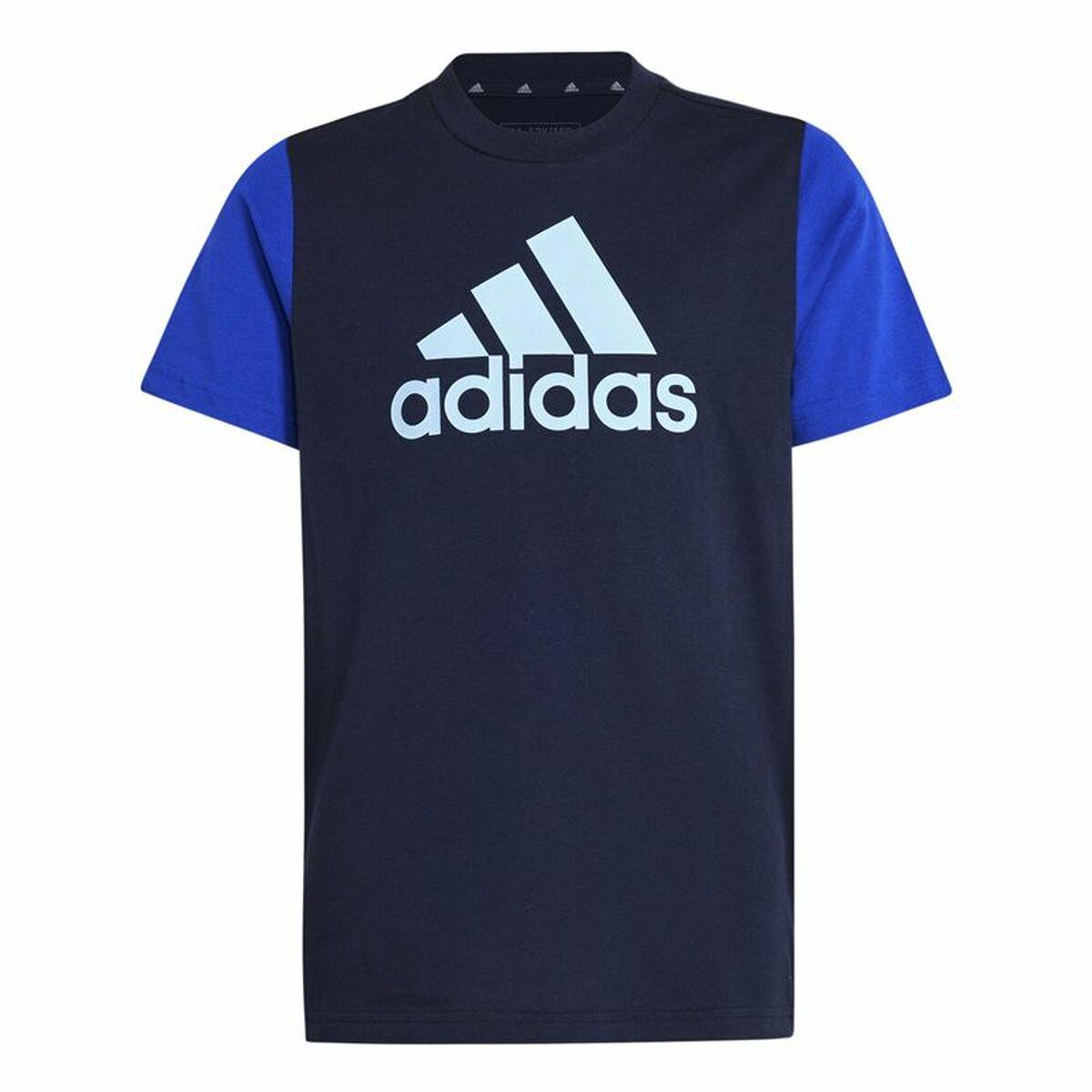 Kortærmet T-shirt til Børn Adidas Essentials Blå 13-14 år