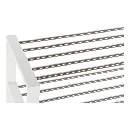 Skostativ 8424001835041 Hvid Multifarvet Sølvfarvet Træ Metal 80 x 30 x 50 cm