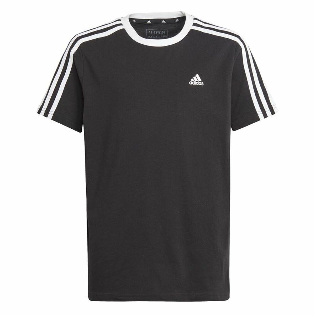 Adidas Essentials kortærmet T-shirt til børn, blå/sort - 9-10 år