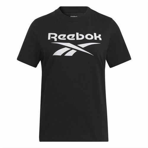 Kortærmet T-shirt til Kvinder Reebok Identity Big Logo Sort S