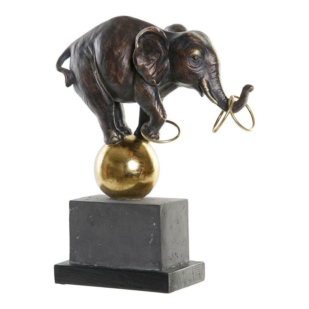 Dekorativ figur Metal Harpiks Elefant (31 x 13 x 41 cm)