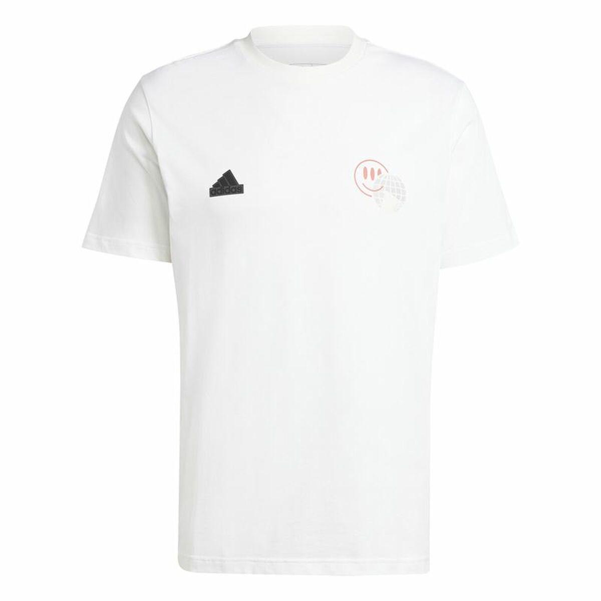 Adidas House Of Tiro Summer Graphic T-shirt til mænd, hvid (L)
