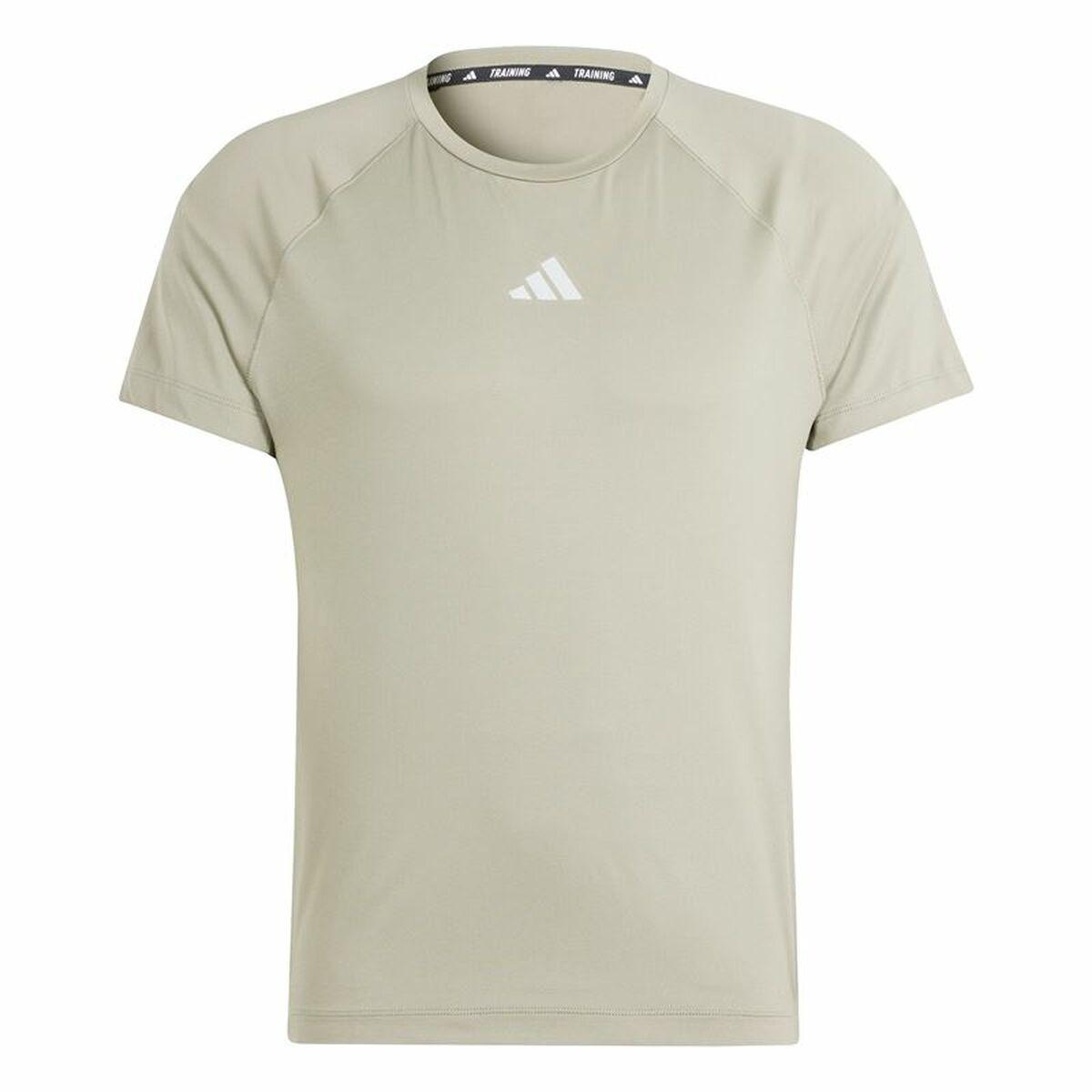 Adidas Essentials Gym+ kortærmet T-shirt til mænd - Beige (M)