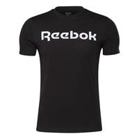 Kortærmet T-shirt til Mænd Reebok Graphic Series Linear Logo Sort S