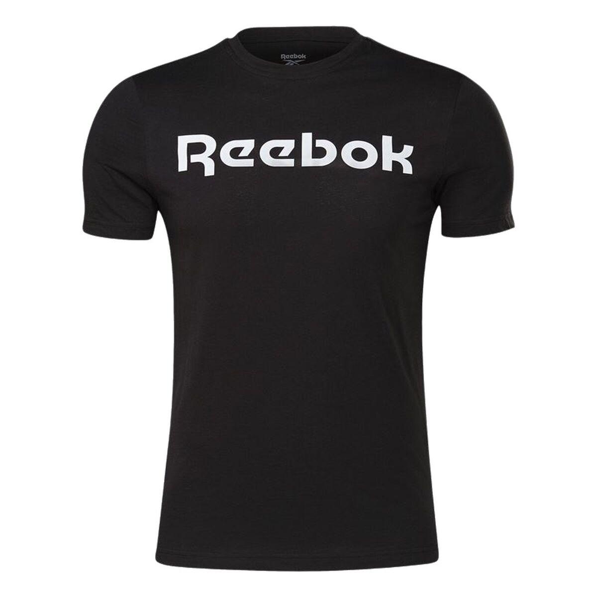 Kortærmet T-shirt til Mænd Reebok Graphic Series Linear Logo Sort S