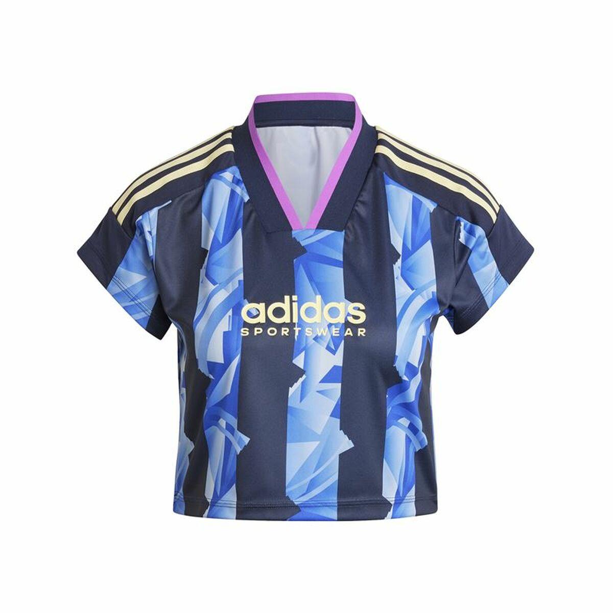 Kortærmet T-shirt til Kvinder Adidas Tiro Cut Blå S