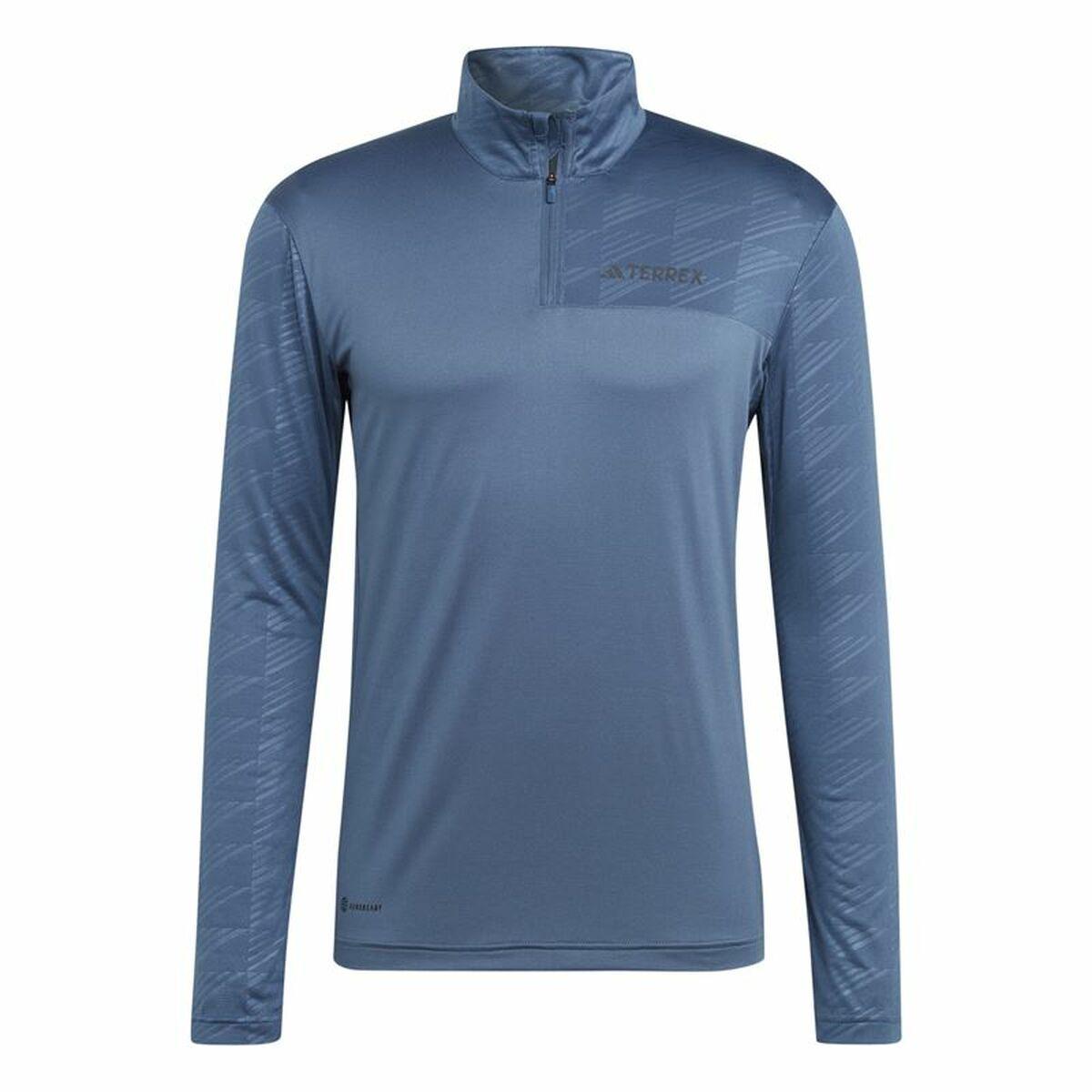 Adidas Terrex Multi Half Zip LS herre - langærmet T-shirt, blå (XL)