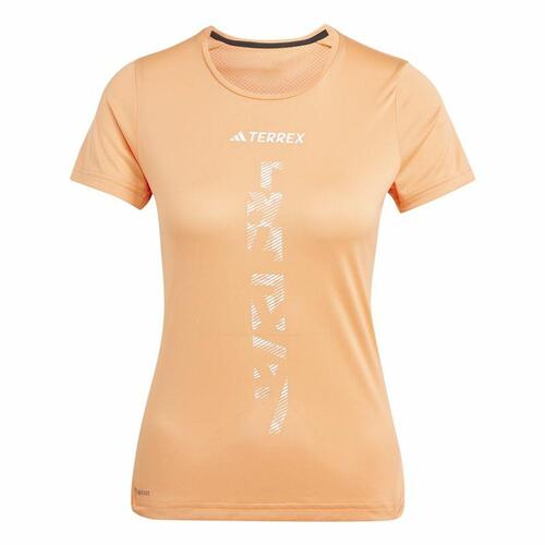 Kortærmet T-shirt til Kvinder Adidas Agravic Shirt Orange XS