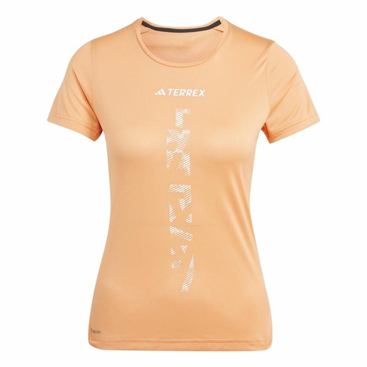 Kortærmet T-shirt til Kvinder Adidas Agravic Shirt Orange XS