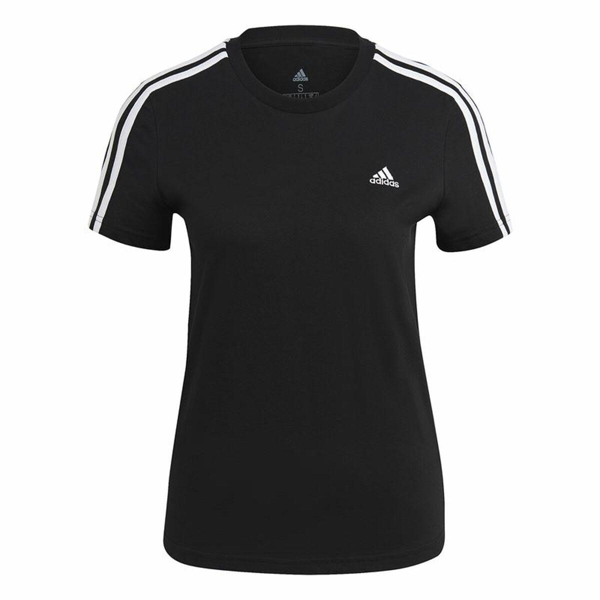 Adidas 3S T kortærmet T-shirt til kvinder - Sort, XL