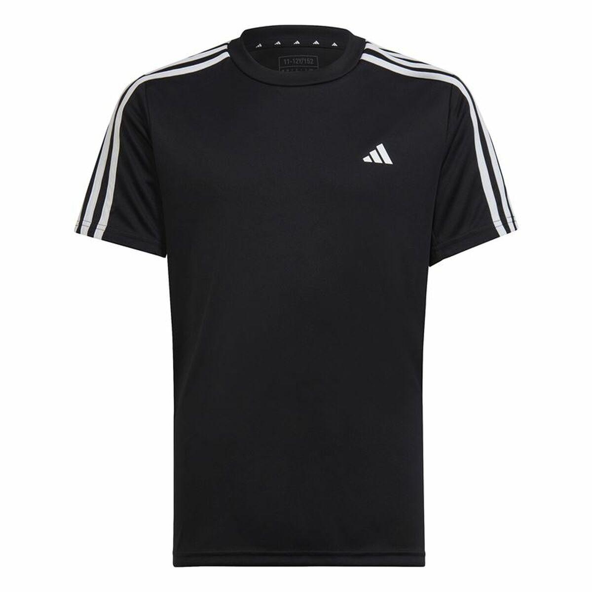 Adidas Essentials 3S kortærmet T-shirt til børn, sort (7-8 år)