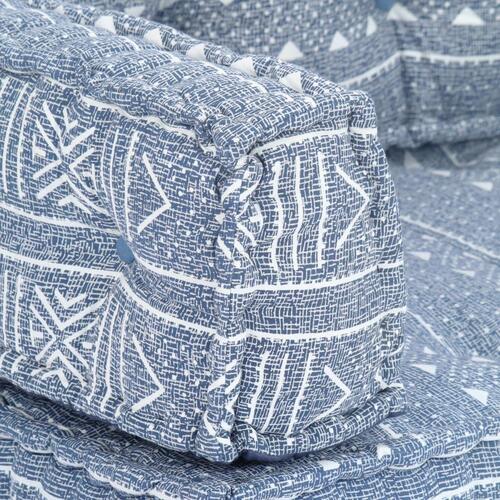 Puf stof indigo