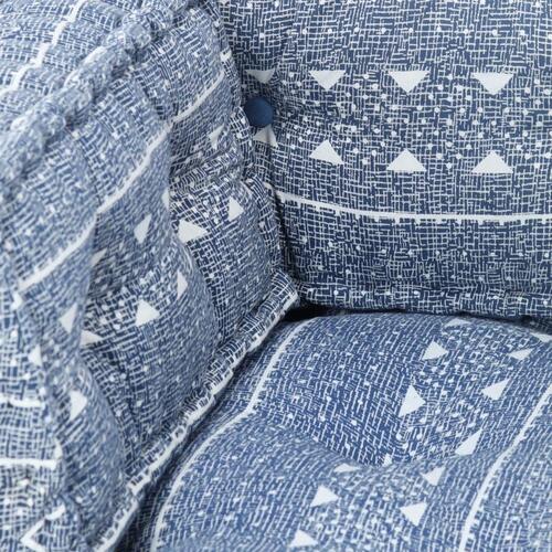Puf stof indigo