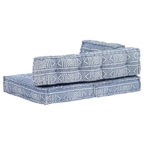 Puf stof indigo