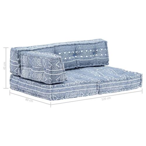 Puf stof indigo