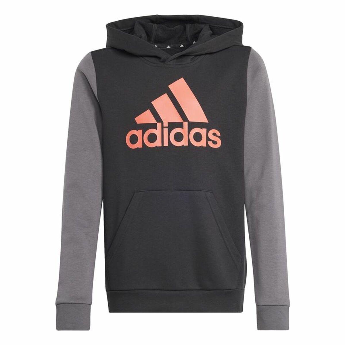 Adidas Essentials hættetrøje til piger - grå, 9-10 år
