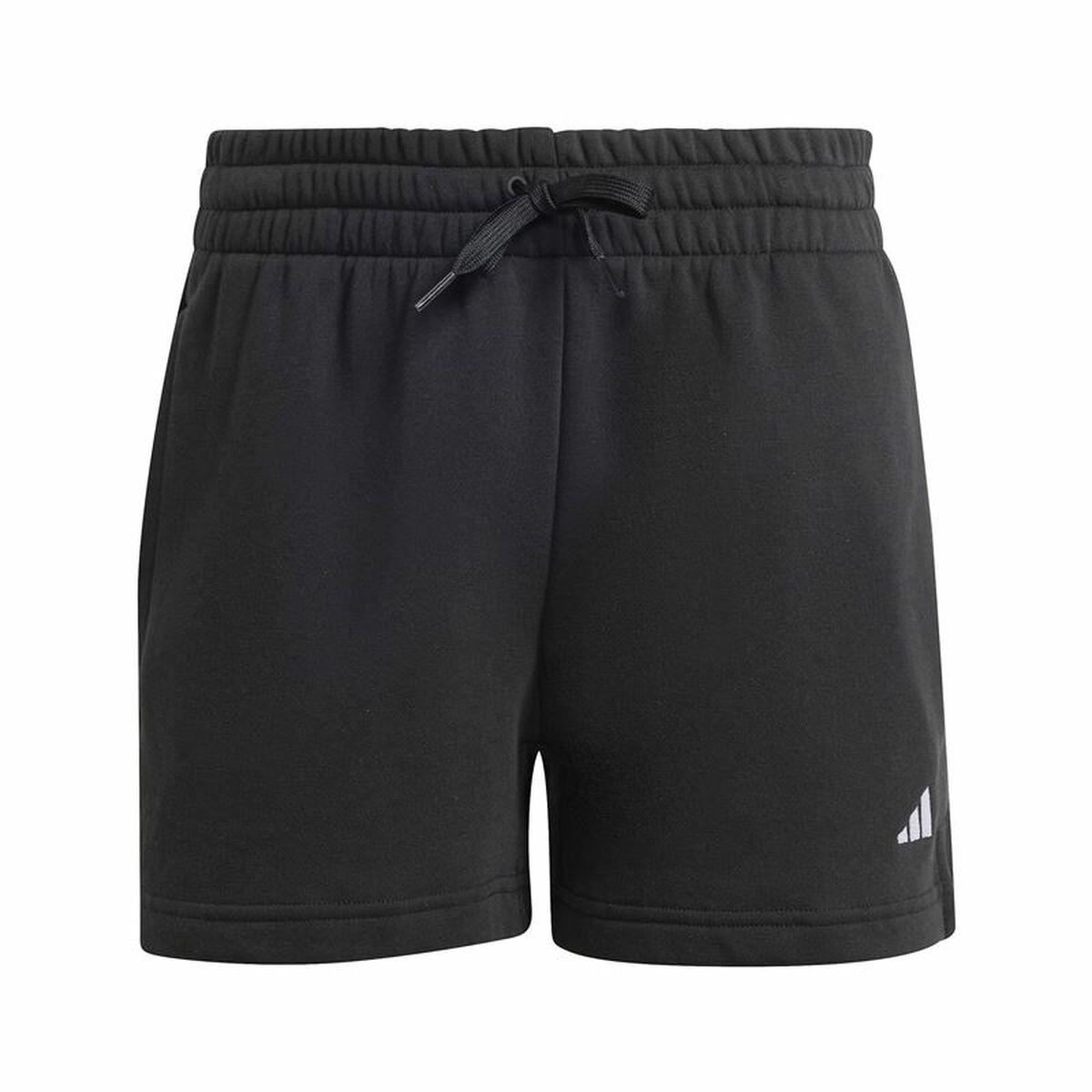 Adidas Essentials Small Logo Fleece Shorts - Dame - Sort (XS)