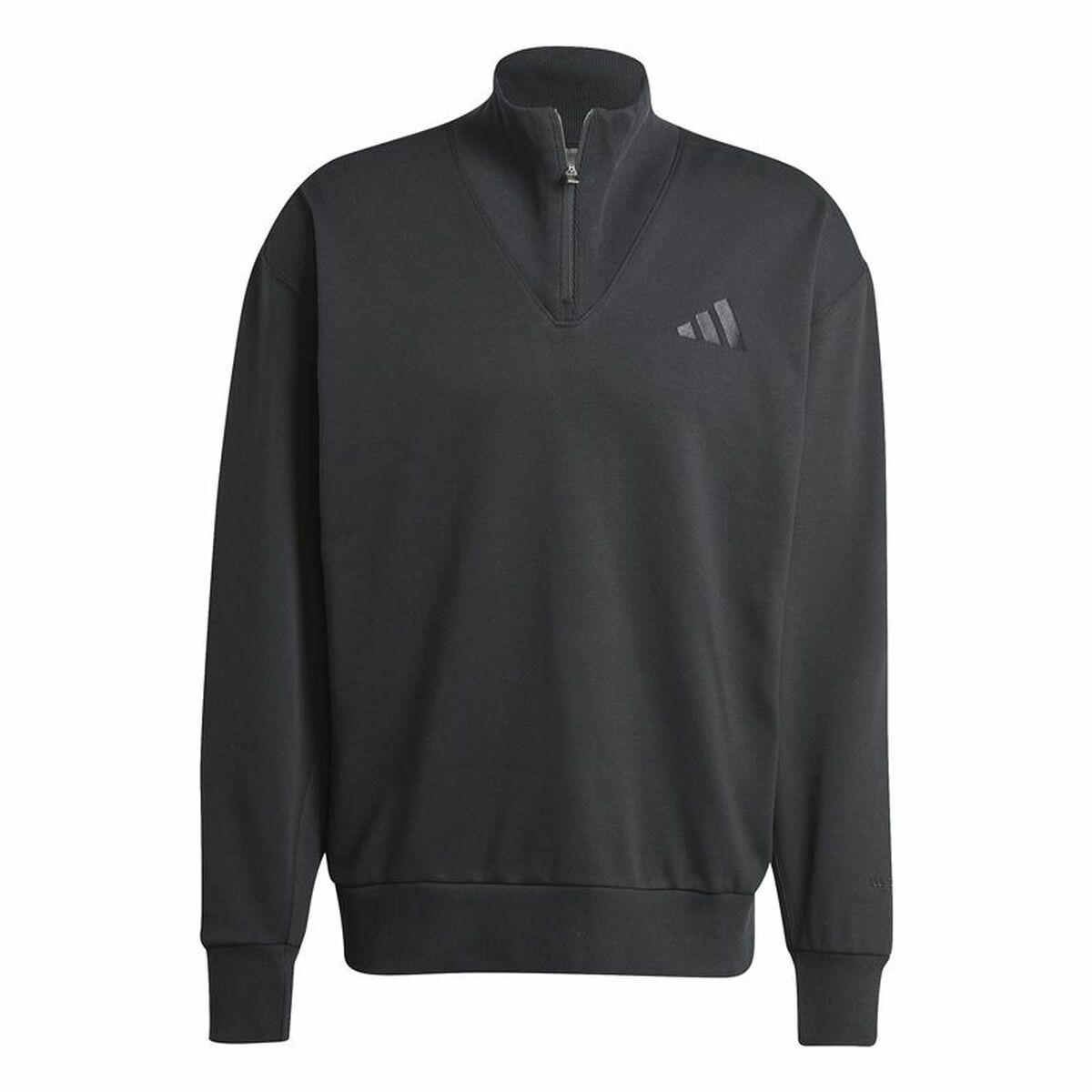 Adidas All Szn Fleece 1/4 Zip Crew sweatshirt - herre, sort, XL