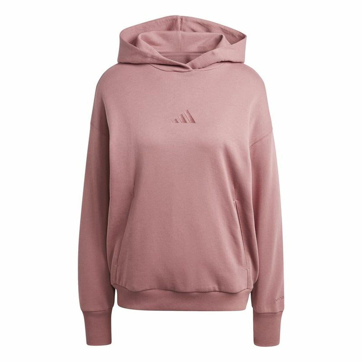 Adidas All Szn French Terry Loose Hoodie dame - Pink, str. L