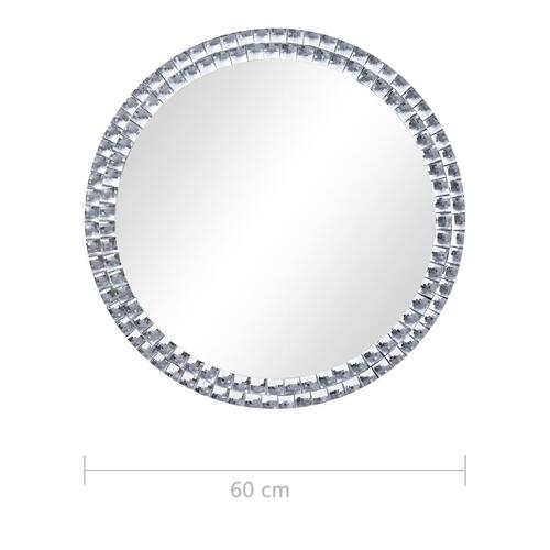 Vægspejl 60 cm hærdet glas