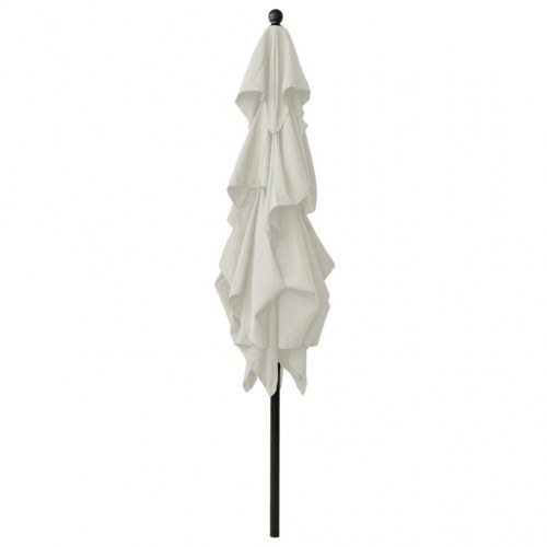 Parasol 2,5 × 2,5 m med aluminiumsstang - 3 niveauer, sandfarvet